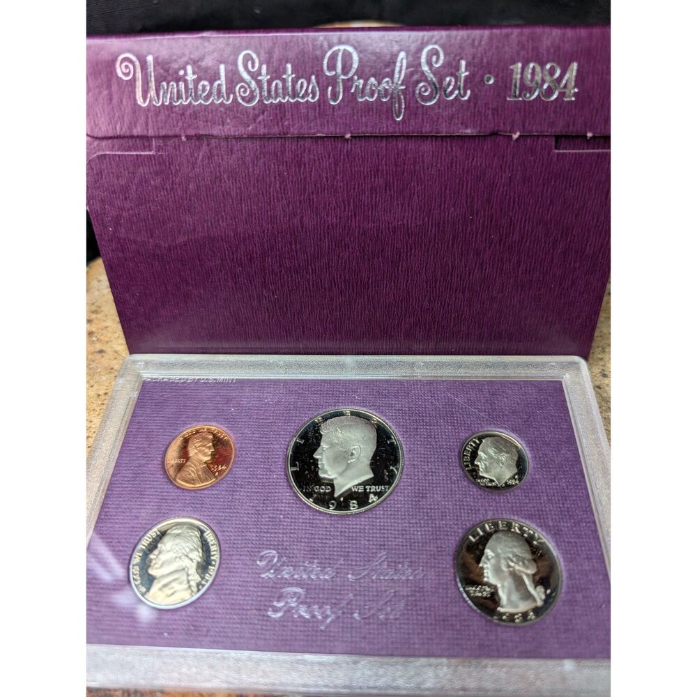 1984 United States Proof Set – 5 Coins in Original Mint Packaging